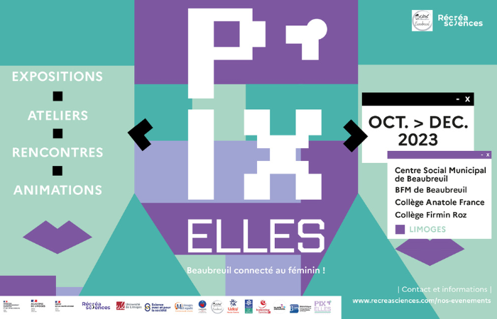 Affiche banniere pixelles et sciences octdec23